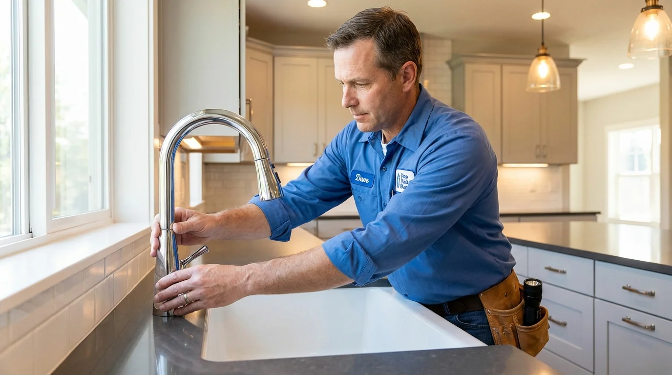 Kitchen faucet installation by Johns Plumbing LLC in Ridley Park